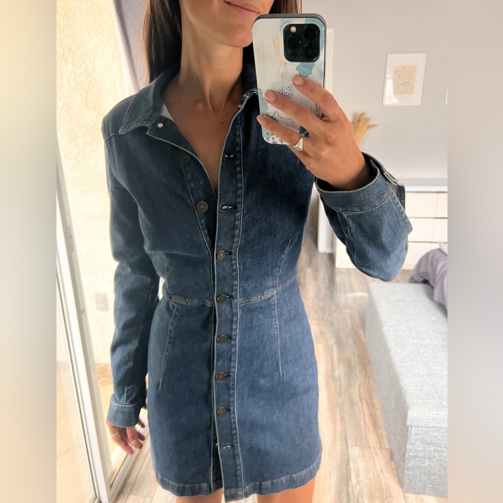 Reformation Denim Arizona Dress